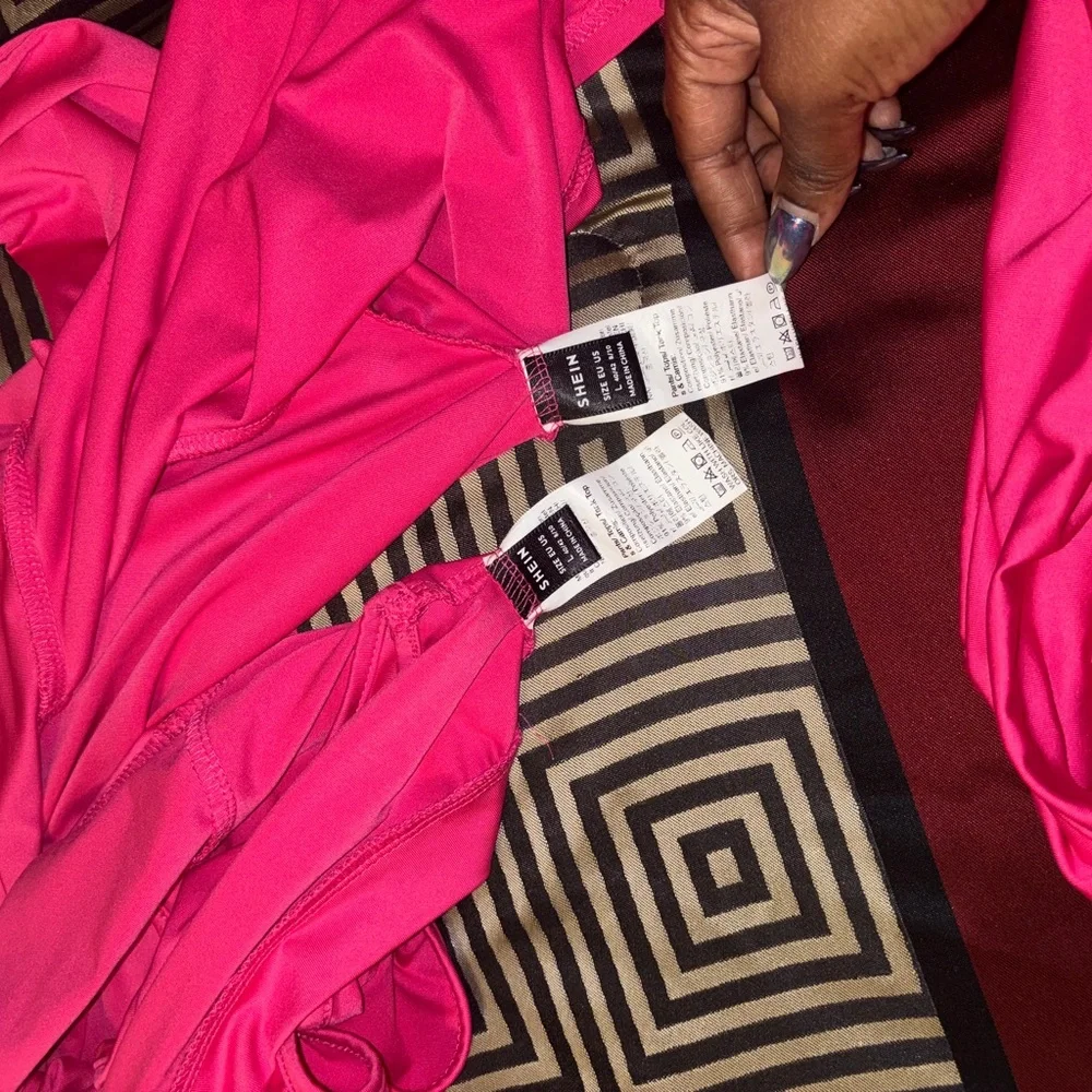 SHEIN Vibrant Fuchsia Three- Piece Active Set - Picture 8 of 8
